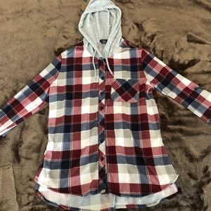 Blue/Red Button Up from Rue 21